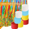 Crepe Paper Streamers 656ft 8 Rolls, Pack of Red, Light Blue, Yellow and White Party Streamers for Birthday Wedding Baby Bridal Shower Decorations Christmas Craft Supplies (1.8 Inch x 82 Ft/Roll)