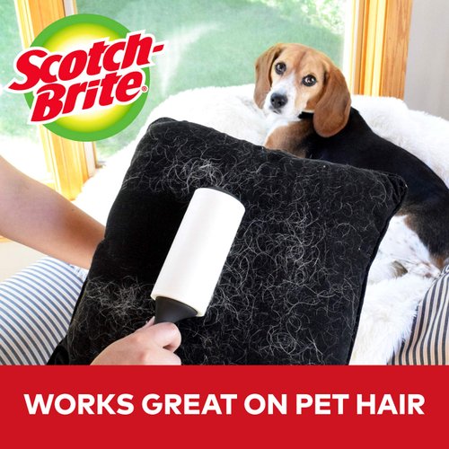 Scotch-Brite Lint Roller Refill, 12 Refills, 56 Sheets Per Refill, 672 Sheets Total, Works Great On Pet Hair