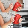 OVENTE Portable 5 Speed Mixing Electric Hand Mixer with Stainless Steel Whisk Beater Attachments & Snap Storage Case, Compact Lightweight 150 Watt Powerful Blender for Baking & Cooking, Red HM151R
