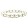 Accents Kingdom Women's Magnetic Bracelet White Tuchi Simulated Pearl Bracelet with Clear Crystal, 7.5"