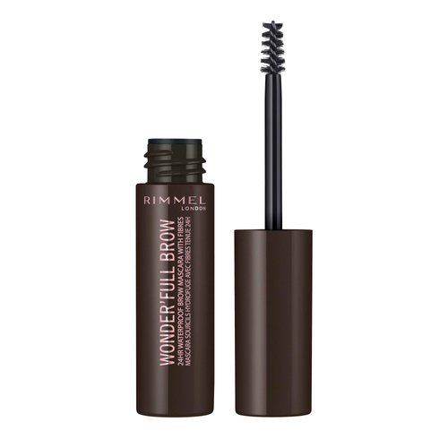 Rimmel London Wonder'Full 24HR Eyebrow Mascara, Long-Wearing, Waterproof, Smudge-Proof, 003, Dark Brown, 0.04oz