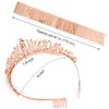 "Birthday Queen" Sash & Rhinestone Tiara Set COCIDE Rose Gold Birthday Sash and Tiara for Women Birthday Decoration Kit Rhinestone Headband for Girl Glitter Crystal Hair Accessories for Party
