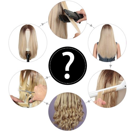 Joedir 19” Straight Wavy Ombre Brown To Ash Heat Resistant Synthetic Deep Part Lace Front Wigs For Black Women 130% Density DIY Wigs(Ombre Ash)
