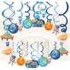 30Pcs Outer Space Theme Party Decoration,Hanging Swirl Ceiling Whirl Party Supply for Boy Birthday Party Decorations, Baby Shower Party Hanging Decor