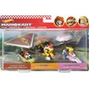 Hot Wheels Mario Kart Vehicle 3-Pack Set of Toy Cars with Gliders Inspired by Tanooki Mario, Princess Peach and Bowser