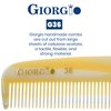 Giorgio G36 Handmade All Fine Tooth Pocket Comb for Men, Hair Comb Straightener for Everyday Grooming Styling Hair, Mustache and Beard for Men Women and Kids, Use Wet or Dry, Saw Cut and Hand Polished