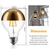 KarlunKoy Half Chrome Light Bulb 6W (60W Equivalent) Dimmable LED Edison Bulb G80/G25 Globe Shape Decorative LED Bulb Half Gold Reflected Light 2700K Soft White E26 Base Pack of 2