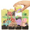 ArtCreativity Silicone Picture Puzzle Blocks for Kids, 12 Stacking Baby Blocks with Four Different Pictures Printed on The Sides, 2" Soft Toy Building Blocks for Toddlers