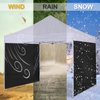 COOSHADE SunWall for 12x12 Pop Up Canopy Tent, 1 Pack Sidewall Only (Black)