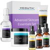 YEOUTH Hyaluronic Acid Serum for Face, Vitamin C Face Serum, Face Cleanser, Toner for Face, Under Eye Gel, Face Cream, Complete Self Care Routine, 6-Piece, Skin Care Gift Set