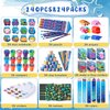 BenLouis 240Pcs Under the Sea Party Favors Ocean Animals Party Stampers Stickers School Stationery Bulk for Kids Sea Shark Birthday Mermaid Party Goodie Bag Stuffer Classroom Gifts Rewards Supplies