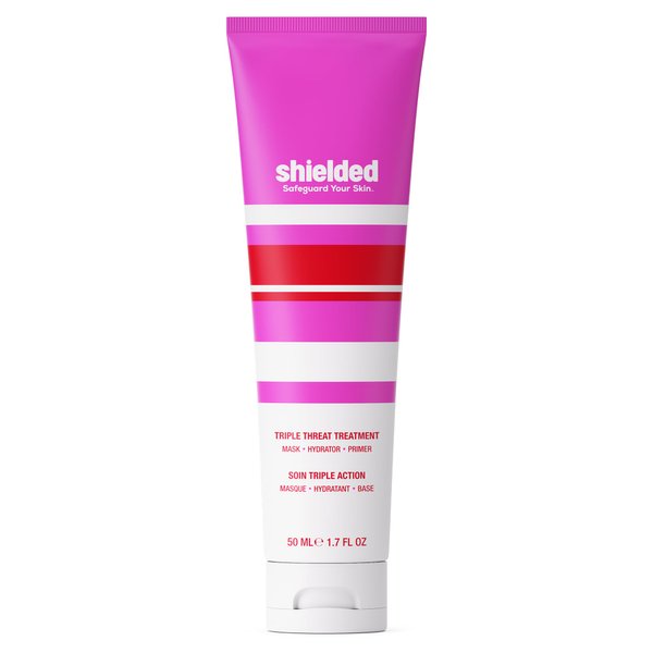 Shielded Triple Threat Treatment, Hydrating Face Mask, Moisturizer, and Makeup Primer, Moisturizing Ingredients to Help Hydrate & Boost Dry Skin - 50ml