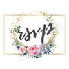 50 RSVP Cards, Blank, No Envelopes Required, Flowers Printing Floral, Wedding, Rehearsal, Bridal Shower Invitation Save The Date A2