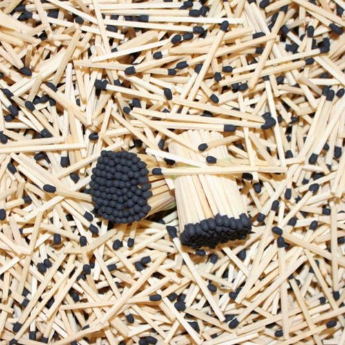 River Birch Black Tip Decorative Matches | 200+ Small Premium Wooden Safety Matches | Replacement Refill Matchsticks | Home Decor