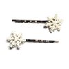 SNOWFLAKE Winter Bobby PIn Hair Clip Accessory - Set of 2 Handmade