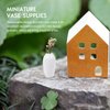 SEWACC 2Pcs Miniature Ceramic Vase Dollhouse Mini Vase Model Furniture DIY Doll House Vase Micro Landscape Fairy Garden Decoration ( White )