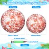 Lewtemi 12 Pcs 24 Inch 16 Inch Inflatable Glitter Beach Balls Clear Confetti Swimming Balls Jumbo Pool Balls for Outdoor(Rose Gold)