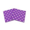 Amscan Decorative Plum Watercolor Dot Party Beverage Paper Napkins (16 Pack), 5 x 5, Red/Purple