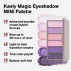 6 Color Eyeshadow Makeup Palette,6 Light Pink Purple Nude Pink Dark Purple Midnight Purple Eyeshadows Palette,Everyday Matte Shimmer Finish Eye Makeup Looks,Travel Friendly Size, Built-in Mirror 09#