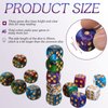 25 Pieces Polyhedral Dice Set 6 Sided Game Dice Set with Black Pouch for Table Games (Mix Color, 6 Sides)