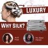 Klara Faire Heatless Hair Curler - 6Pc short Heatless curling rod headband | Heatless curls for long hair curling ribbon | Silk hair curlers to sleep in | flexi curling rods for hair (BLACK SILVER)