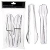 Sugarman Candy Clear Plastic Tongs, 6 1/2-Inch, 2 Packs of 4 Pieces
