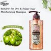Moist Diane Natural & Organic Hair Shampoo with Pump, Hydrating Moisurizing Hair Shampoo for Dry, Damaged Hair, Sulfate & Silicon Free Japanese Haircare, Botanical Damage Repair 16.9 Fl Oz/500mL