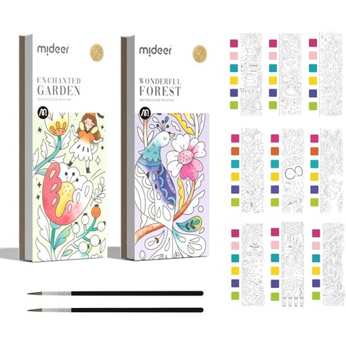 MiDeer Watercolor Painting Book for Kids Ages 4-8, Pocket Watercolor Painting Book Arts and Craft...