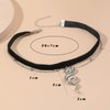 TseanYi Black Velvet Choker Necklace Goth Silver Snake Dark Neckalce Punk Snake Velvet Suede Neckalce Dark Serpent Pendant Necklace