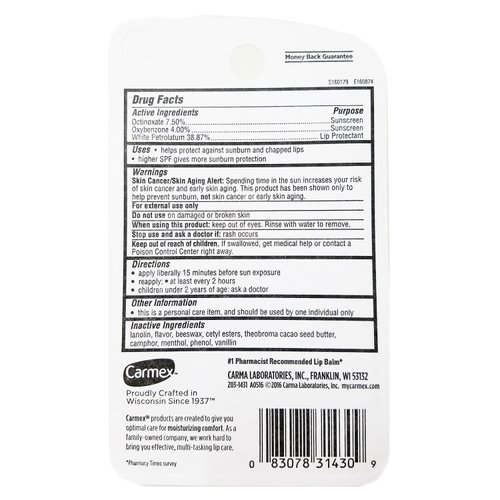 Carmex Classic Lip Balm Cherry 0.35oz, Medicated 3 Count Pack (3 Pack)