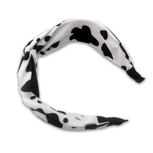 Cow Print Spa Knot Headband for Women, Skincare Headbands, Face Wash Hairbands Yoga Hair Band Animal Print
