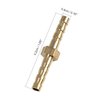 X AUTOHAUX 5pcs 4mm Brass Barb Hose Fitting Straight Union Water Gas Oil Pipe Connector for Automotive