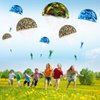 12 Pcs Camo Parachute Toy, Tangle Free Throwing Hand Throw Flying Toys, No Battery nor Assembly Required, Plastic Green Army Men Soldiers Action Figures Outdoor Games for Kids, Fun Party Favors (Camo)