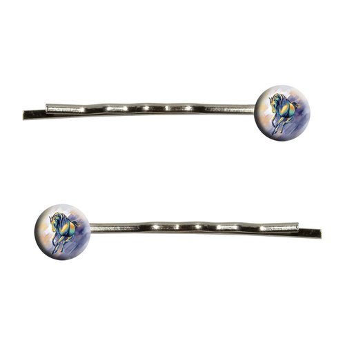 Horse Running - Painting Bobby Pins Barrettes Hair Styling Clips