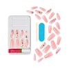 KISS Jelly Fantasy Press On Nails, Nail glue included, 'Jelly Cat', Multicolor, Long Size, Coffin Shape, Includes 28 Nails, 2g glue, 1 Manicure Stick, 1 Mini File