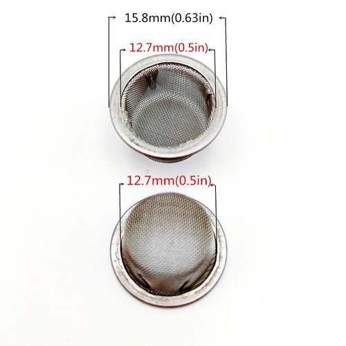 Ruilida 30pcs Pipe Screens 1/2 Inch Premium 304 Stainless Steel, 0.5" Pipe Screen Filters with Metal Storage Box…