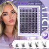 Lash Clusters Wispy Eyelash Extensions 168pcs Fluffy Individual Lashes 10-18mm Waterproof Natural DIY Lash Extensions Cluster Eyelash Extensions by ALICE