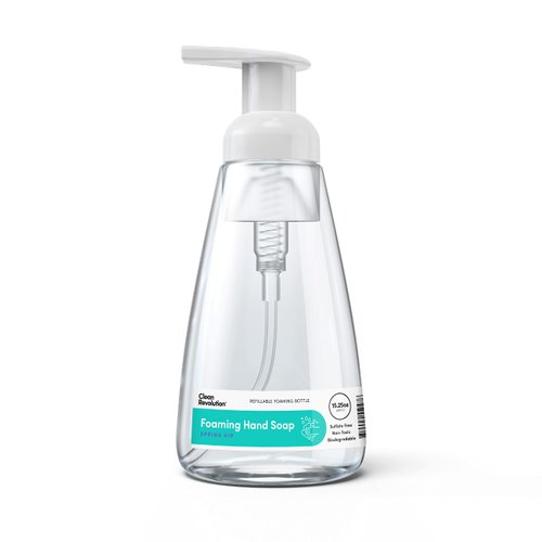 Clean Revolution Foaming Hand Soap, Gentle, Moisturizing, Ready To Use Formula, Real Essential Oils, Gluten Free, Spring Air, 15.25 Fl Oz