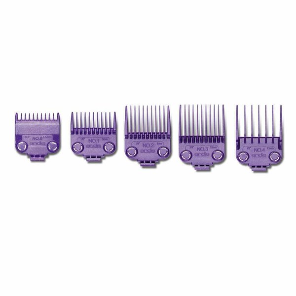 Toefficy Pack of 5# 01410 Dual Magnet Small Nano 5-Comb 01410 Barber Clipper Guards Replacement Part new For Andis