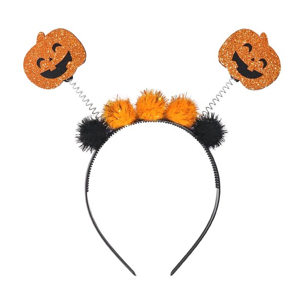 Doneace Halloween Pumpkin Headbands for Women Orange Pumpkin Hair Bands Cute Hair Hoop Bopper Halloween Decorations Party Favors Hair Accessories for Girls