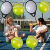 8Pcs Tennis Party Balloons Decorations, Tennis Ball Foil Balloons Tennis Racket Mylar Balloons for Men Women Kids Sports Tennis Themed Party Decorations Supplies