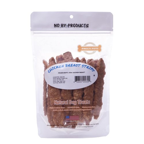 Preen Pets Chicken Breast Strips *Crunchy* Dog Treats – 100% USA Chicken Breast (1 Pound)
