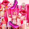 CYMYLAR Lip balloon lipstick foil Lady high heels decoration,Valentine's Day, wedding, bridal shower, spa party, bachelor party decoration, Spa Party Supplies for Girls, Pink