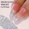 Double Rhythm 15ML Silver Glitter Gel Polish Color Reflective Sparkle Soak Off Nail Polish Manicure Salon DIY at Home (Silver-B1125)