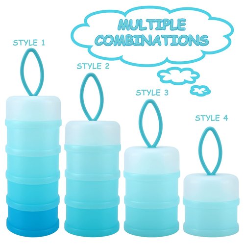 Accmor Baby Formula Dispenser On The Go, Stackable Formula Dispenser for Travel Formula Container to Go, Non-Spill Milk Powder Baby Kids Snack Storage Container, BPA Free