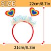 Rainbow Headband Gay Pride Rainbow Hair Hoop Glitter Rainbow Tassel Head Bopper Color Heart Hairband for Women Girls Kids Gay Pride Celebration Parades Headwear Festival Headdress Accessories 1PCS