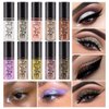 10Pcs Colorful Liquid Glitter Eyeshadow Eyeliner Sticks Kit, Korean Makeup, Shimmer Matellic Eye Shadow Liner Make Up, Quick Drying & Waterproof Bling Under Eye Shadow