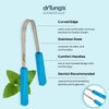 DrTung’s Stainless Steel Metal Tongue Scraper - Tongue Cleaner for Adults, Kids, Helps Freshen Breath, Easy to Use Comfort Grip Handle, Comes with Fabric Travel Pouch - 6 Pack