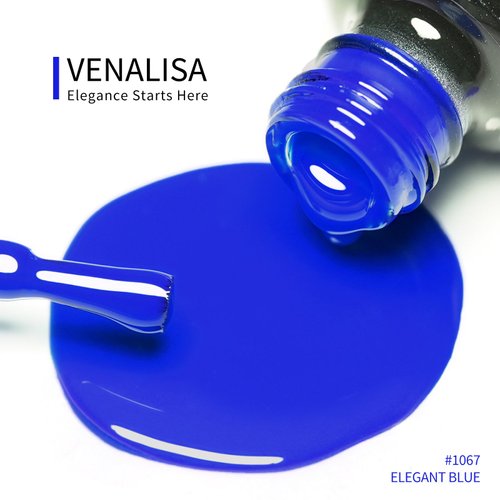 VENALISA Gel Nail Polish, 12ml Elegant Blue Color Soak Off UV LED Nail Gel Polish Nail Art Starter Manicure Salon DIY at Home, 0.43 OZ