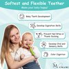 M. Emami Baby Teething Toy - Pack of 6 Hollow Teething Sticks with 2 Cleaning Brushes - 100% Food Grade Silicone, BPA Free, and Dishwasher Safe - 6 Vibrant Colors for 6-18 Months Babies